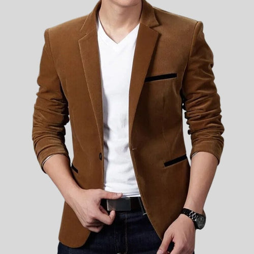 Choco Velvet Blazer for Blokes