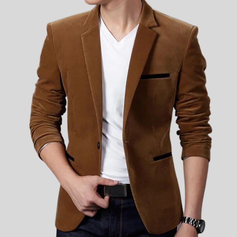 Choco Velvet Blazer for Blokes