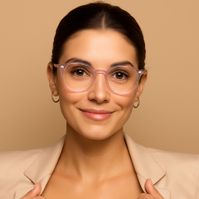 Multifocal Glasses with Honey Tint