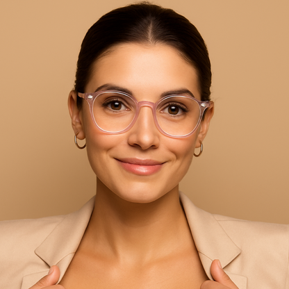 Multifocal Glasses with Honey Tint