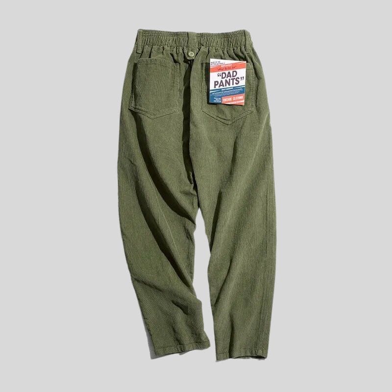 Chic Green Cord Trousers for Blokes