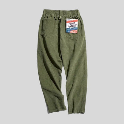 Chic Green Cord Trousers for Blokes
