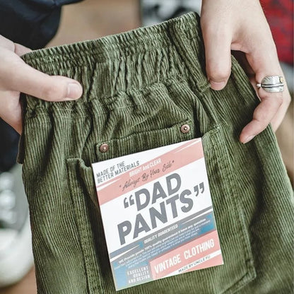 Chic Green Cord Trousers for Blokes