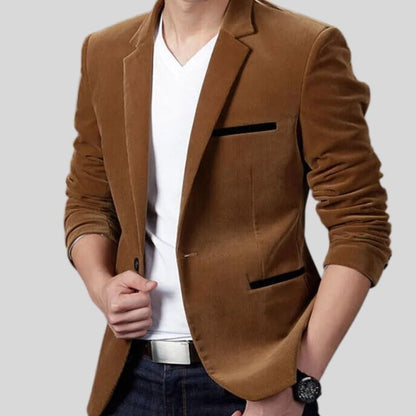 Choco Velvet Blazer for Blokes