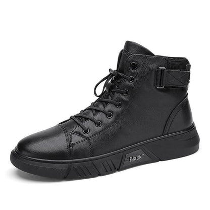 Hector - Tough Black Leather Kicks for Blokes